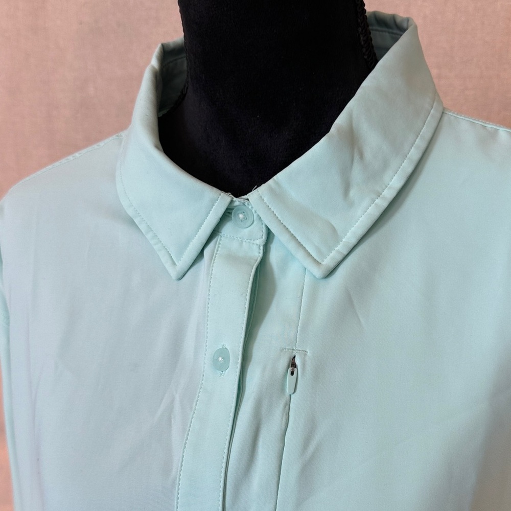 Under Armour Loose 3XL Women's Plus Vented Outdoor Shirt Heatgear Mint Green - Picture 3 of 14